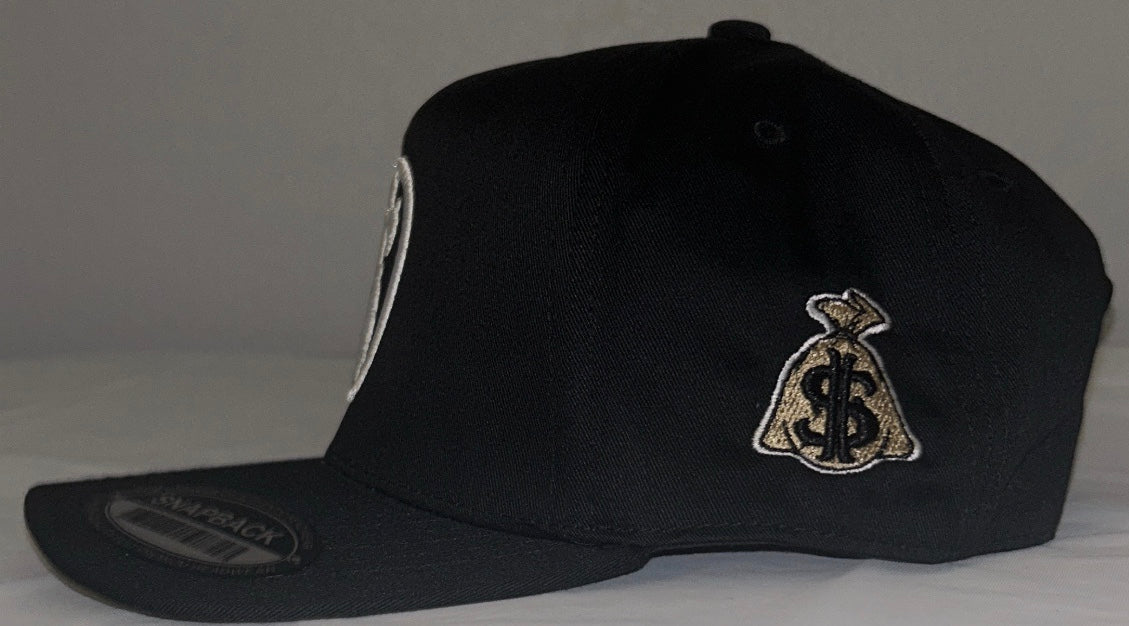 ROUND EMBROIDERED DOUBLE $ SNAPBACK