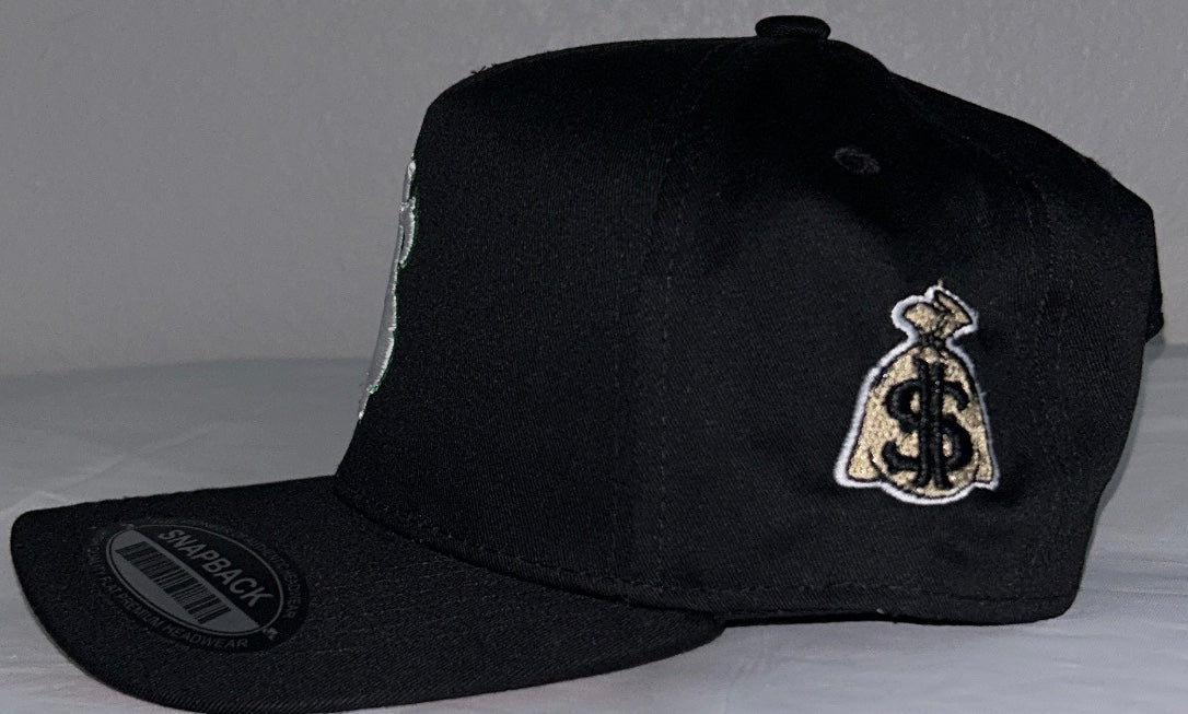 Embroidered Double $ Snapback With Mexican flag on the brim